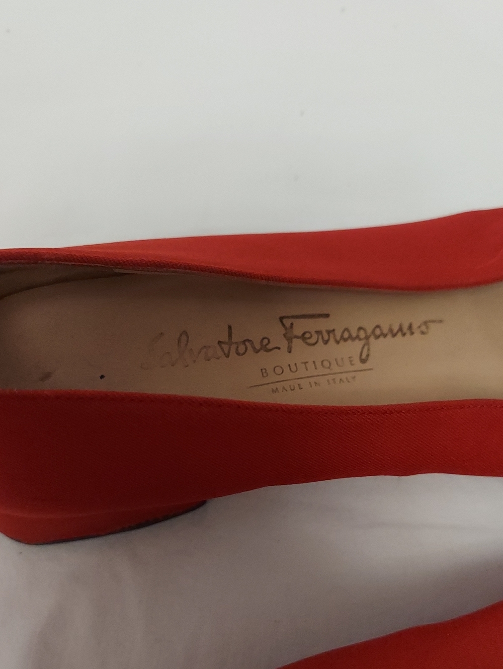 VTG Salvatore Ferragamo Cap Toe Pumps Block Heel 1" Womens 7.5 - Picture 7 of 12